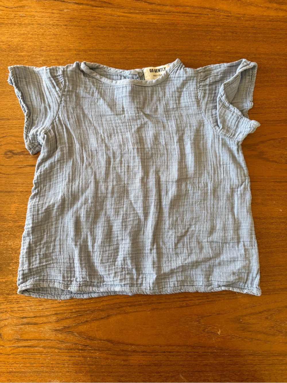 Go gently nation gauze flutter blouse